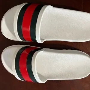 Gucci | Shoes | Gucci Red And White Slipon Loafers | Poshmark display picture 1